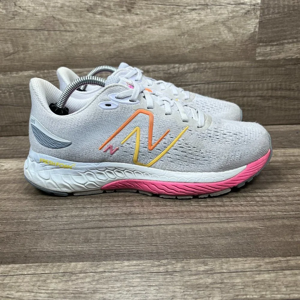 New Balance 880 v12 WIDE Gray Pink Womens Size 7.5 W880G12 Running Shoes